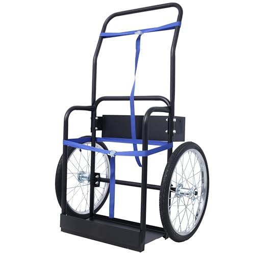 Large Dual Oxygen Tank Cart Dolly Double Welding Cylinder...