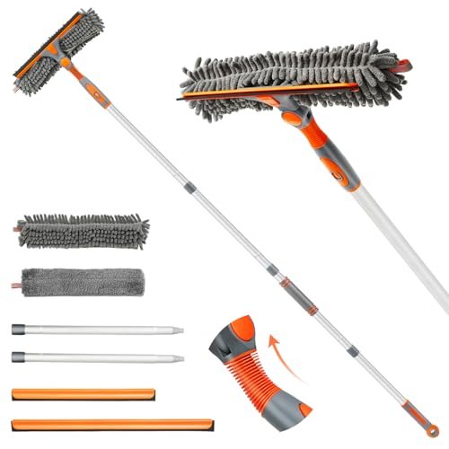 Eazer 89'' Squeegee Window Cleaner 2 in 1 Rotatable...