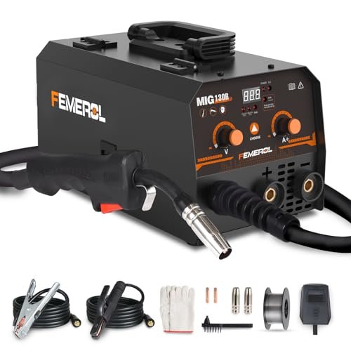 FEMEROL MIG Welder,2 in 1 Flux core/Stick Welder,130Amp...
