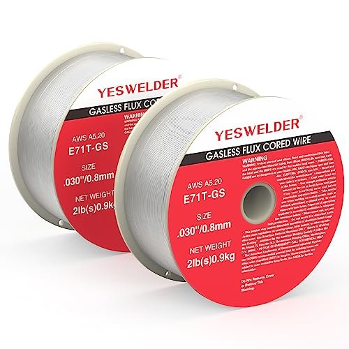 YESWELDER Flux Core Gasless MIG Wire, E71T-GS Mild Carbon...