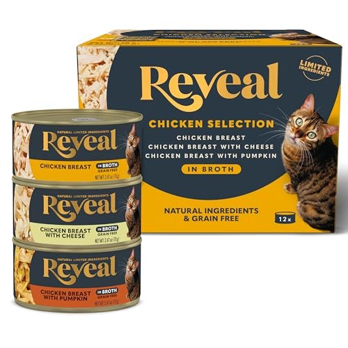 Reveal Natural Wet Cat Food, 12 Count, Grain Free,...