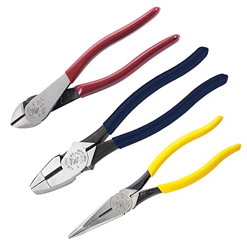 Klein Tools 80020 Plier Set, Made in USA, Lineman's...