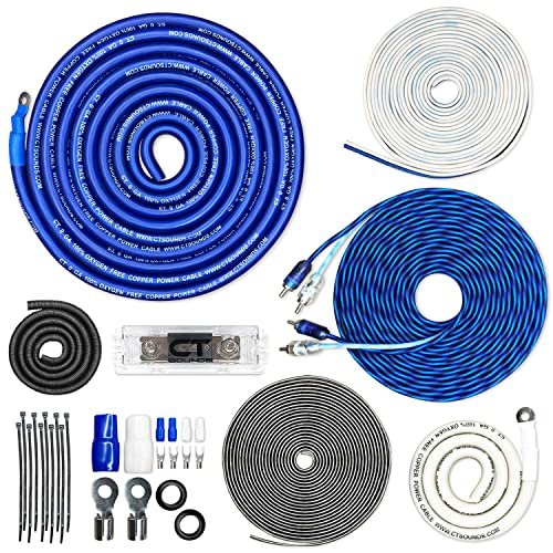CT Sounds 1/0 Gauge OFC Complete Amp Wiring Install Kit,...