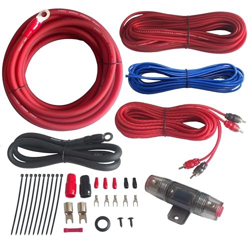 RonDexy True 4 Gauge Car Audio Cable Amp Wiring Kit-...