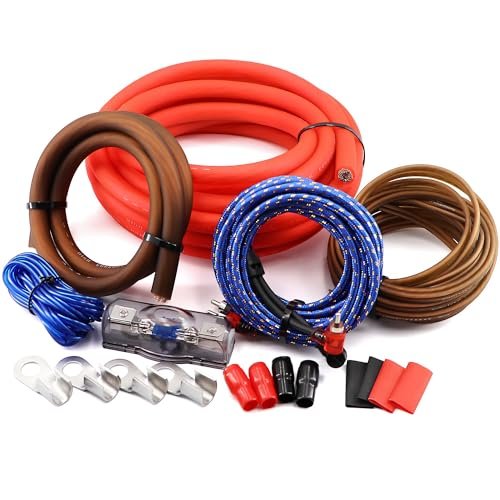 0 Gauge CCA Amplifier Wiring Kit 3000W Complete - Copper...