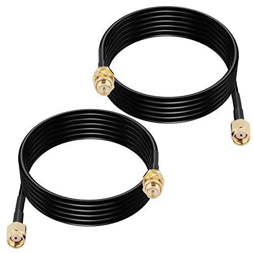 CAPChang WiFi Antenna Extension Cable 16.5FT 2 Pack RP-SMA...
