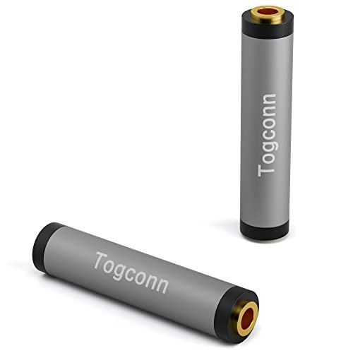 Togconn 1/8 Inch TRS AUX Female to Female Gold-Plated...