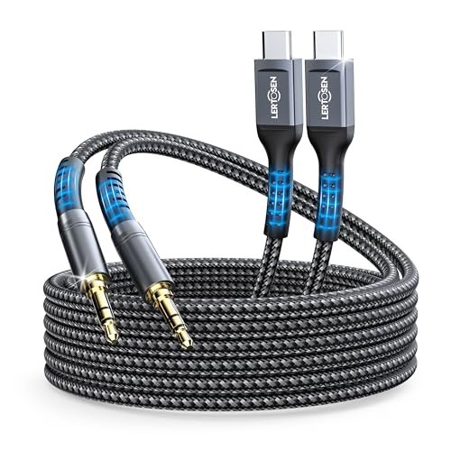 LERTOSEN 2 Pack USB C to 3.5mm Audio Cable [4ft],...