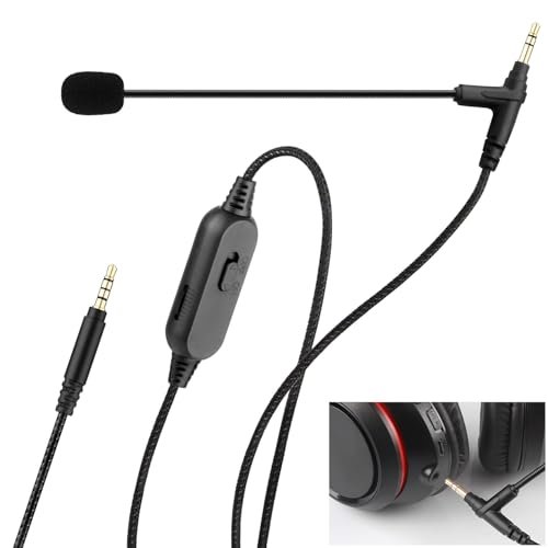 DUNGZDUZ Boom Microphone Cable with Mute & Volume, 6.6FT...