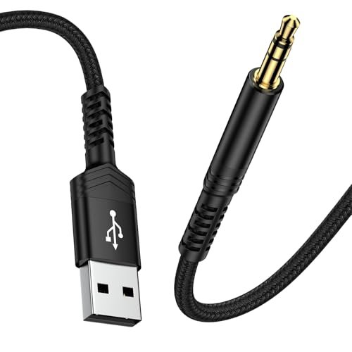 iHoto USB to Audio Adapter Cable, 3FT 3.5mm Aux to...