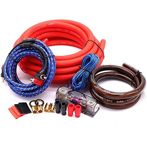 Ruikarhop 0 Gauge Amp Wiring Kit,3000 Watt Amplifier Sub...