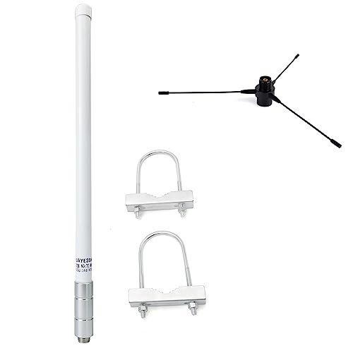 VHF Fiberglass 17” Ham Radio Base Antenna with Ground...
