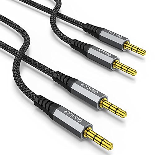 2 Pack AUX Cable, (6.6ft/2m, Hi-Fi Sound) 3.5mm TRS...