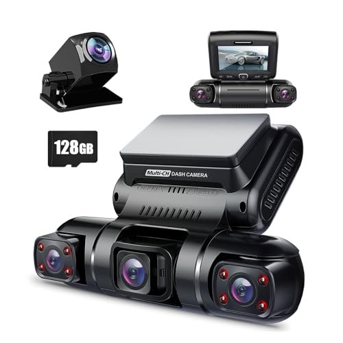 PRUVEEO 360 Degree View 4 Channel Dash Cam Front and...