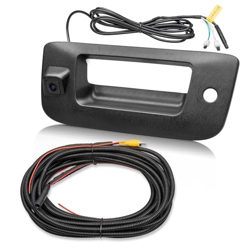 RED WOLF Tailgate Handle Reverse Backup Camera Fit for...