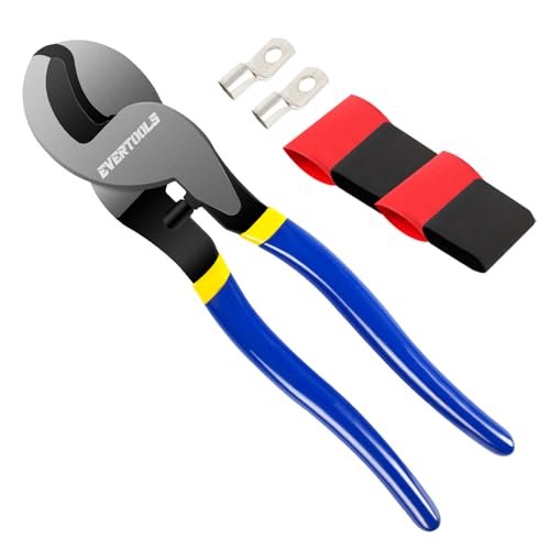 EVERTOOLS Heavy Duty Cable Cutter, 10-Inch Cable Cutting,...