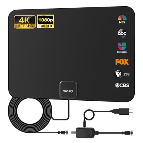 TV Antenna Indoor, Digital Amplified Indoor HDTV Antenna,...