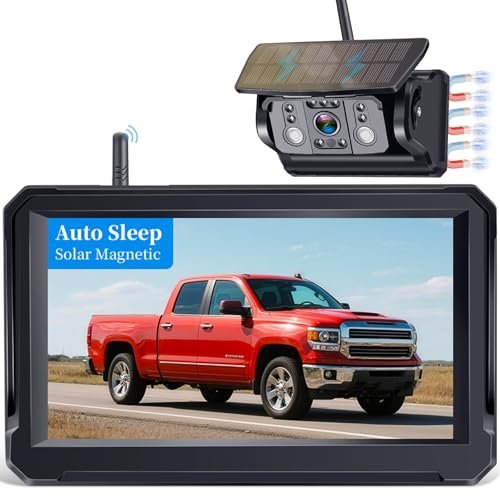 Wireless Backup Camera Solar for Truck: Magnetic No Wiring...