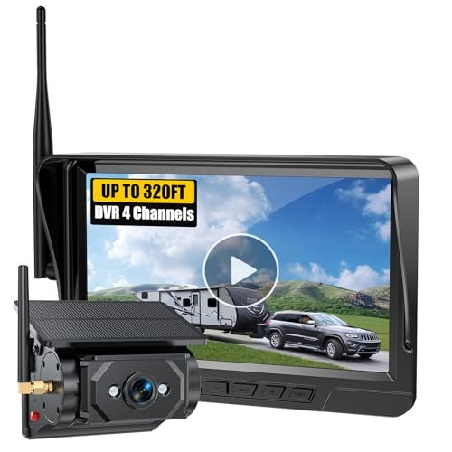 Magnetic Solar Wireless Backup Camera System, 7