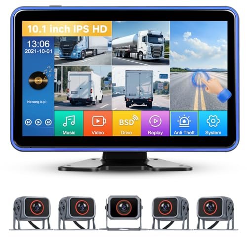 5 Channel Touchscreen Backup Camera Monitor for...
