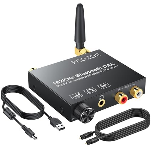 PROZOR 192kHz Digital to Analog Audio Converter with 5.0...