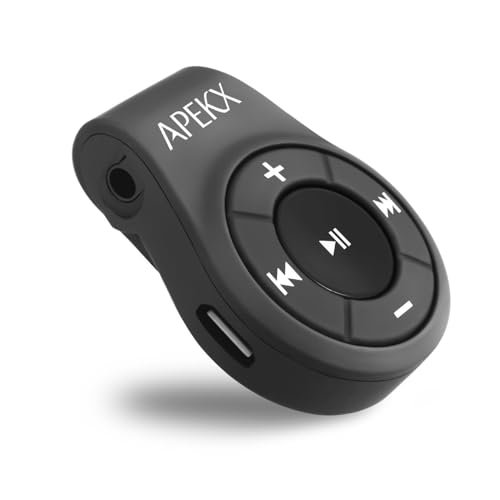 APEKX Clip Bluetooth Audio Adapter for Headphones, Headset,...