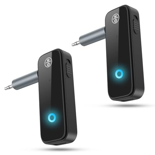 (Upgraded) Ankilo 2 Pack AUX Bluetooth Adapter for Car, 2...