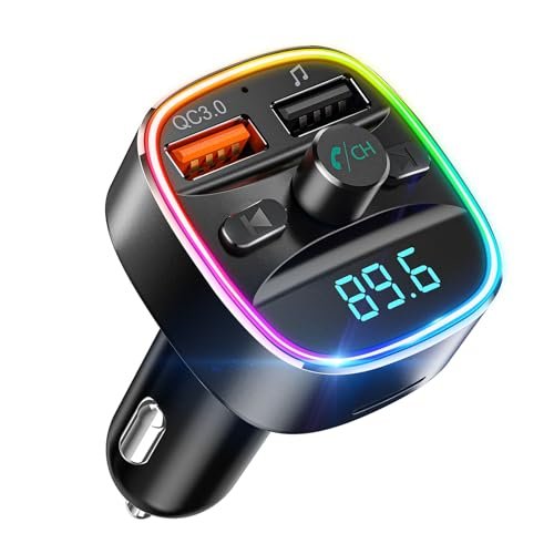 Nulaxy Bluetooth FM Transmitter, Bluetooth Car Adapter with...