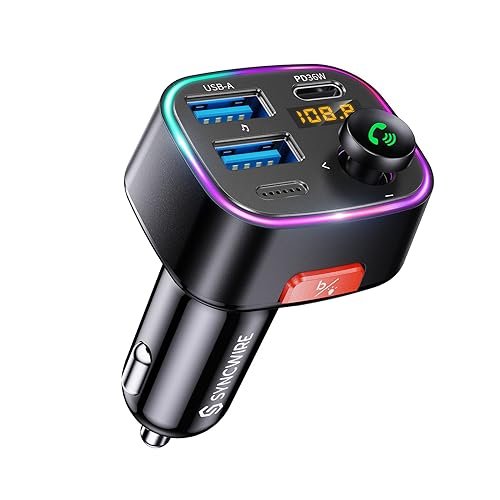 Syncwire Bluetooth 5.4 FM Transmitter Car Adapter 48W (PD...