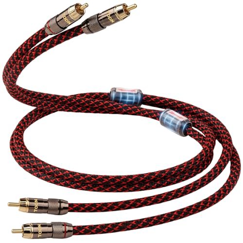 TODN High End RCA Cables for Audiophile, 2 RCA Male...