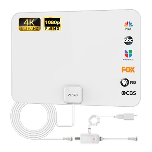 TV Antenna Indoor, Digital Amplified Indoor HDTV Antenna,...