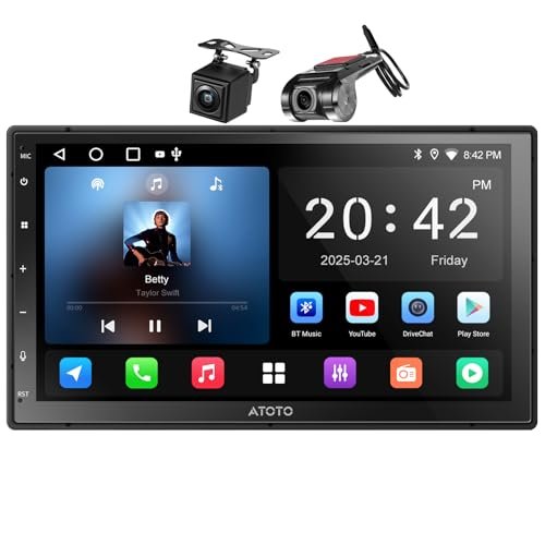 ATOTOZONE A5L Android Double Din Car Stereo with Backup...