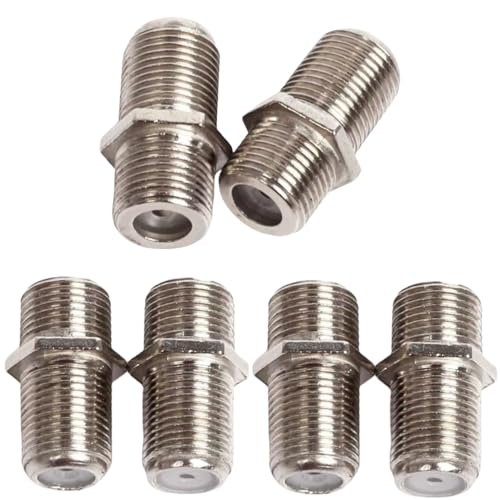 EZYUMM 6-Pack Coaxial Cable Connector, F-Type Female to...