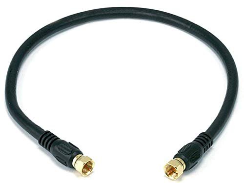 Monoprice RG6 Quad Shield CL2 Coaxial Cable with F Type...