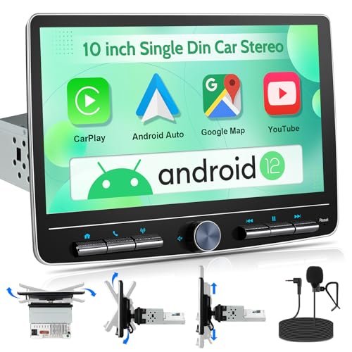 cogamichi Single Din Touchscreen Radio: 10 Inch Android...
