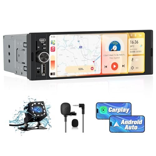 Pyniro Universal Single Din Car Stereo with Wireless...