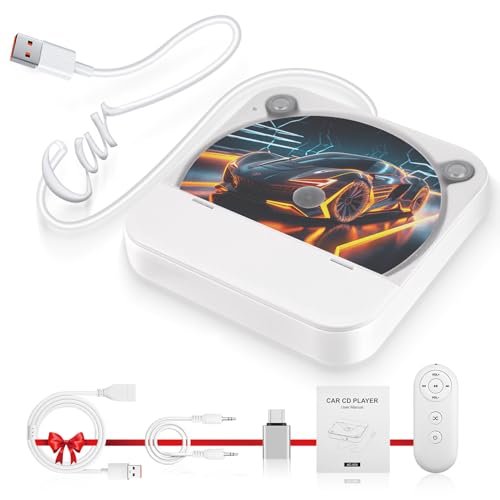 External Portable CD Player for Car - Car CD Player...