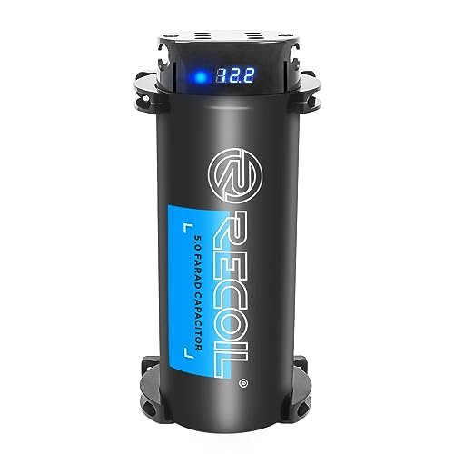 Recoil EC5D 5 Farad 18SV Digital Capacitor Car Audio with...