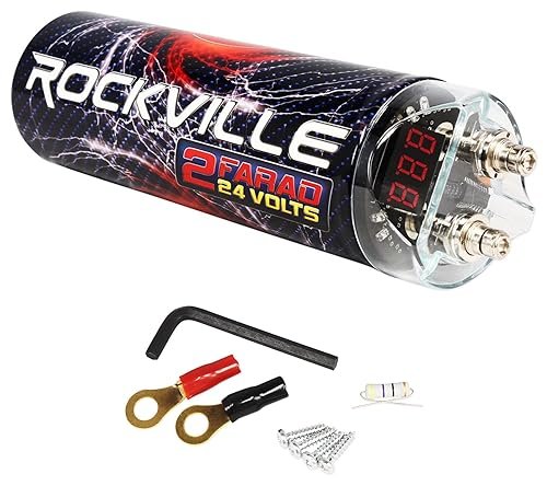 Rockville RXC2D 2 Farad Stiffening Power Capacitor with LED...