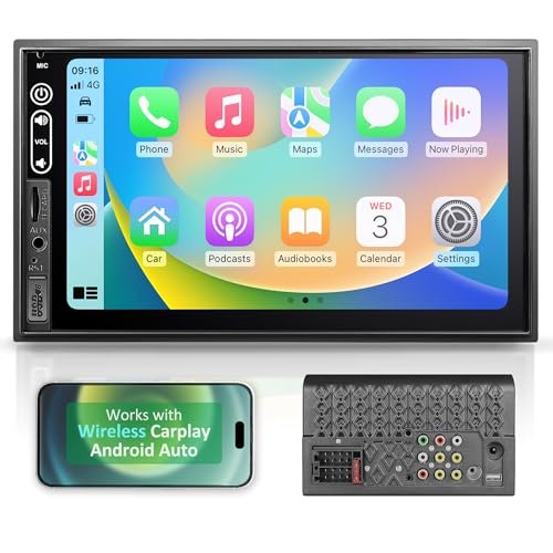 Double Din Car Stereo Compatible with Wireless Apple...