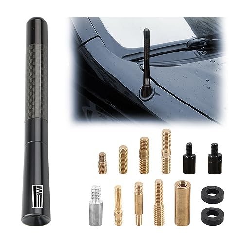 BESULEN Car Short Antenna, 4.7 Inch Carbon Fiber American...