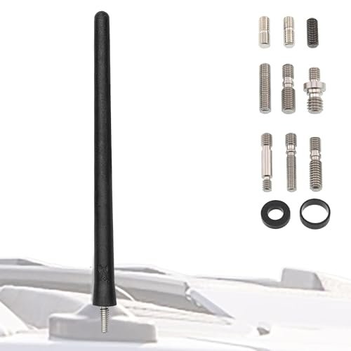 Votex Black Short Rubber 6 3/4 Inch Universal Antenna Kit...