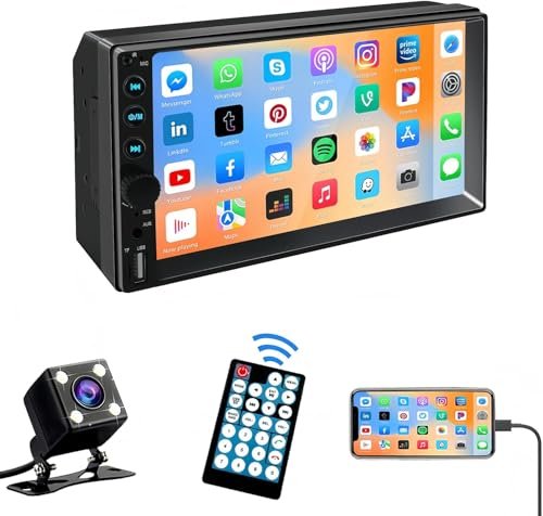 Double Din Car Stereo, 7 Inch HD Touch Screen Car...