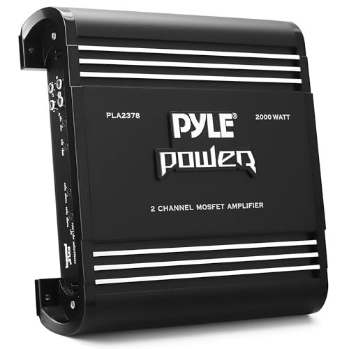 Pyle 2 Channel Car Stereo Amplifier - 2000W High Power...