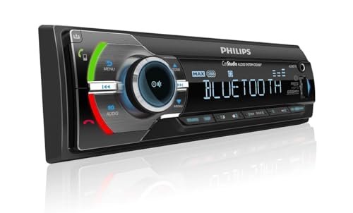 Philips Car Stereo Bluetooth Audio Receiver, Sleek Single...