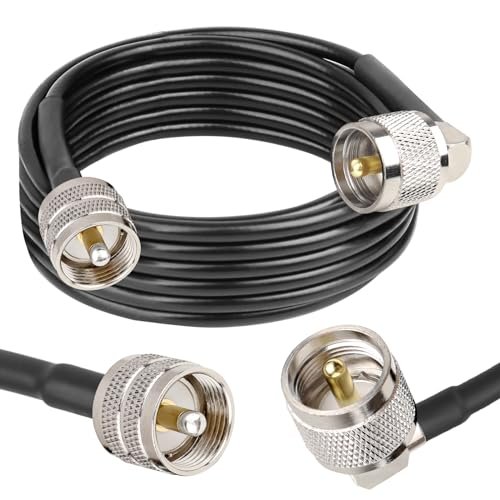 MOOKEERF CB Coax Cable - 15FT RG58 UHF PL-259 Male...