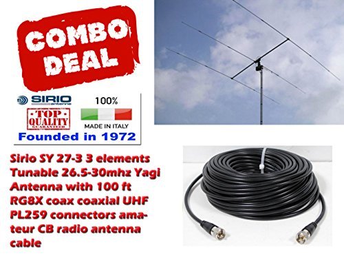 Sirio SY 27-3 3 Elements Yagi Beam CB/10Meter Antenna...