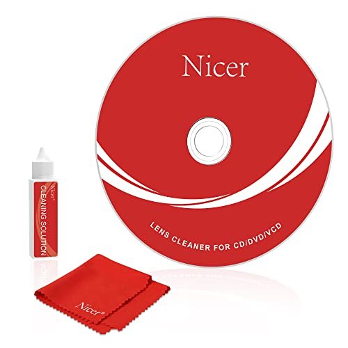 Nicer CD/VCD/DVD Player Cleaner Kit, Laser Lens Cleaning...