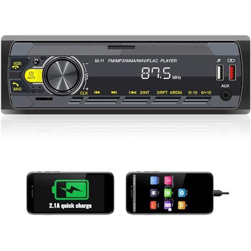 UNITOPSCI Single Din Car Stereo Bluetooth 5.0 Multimedia...