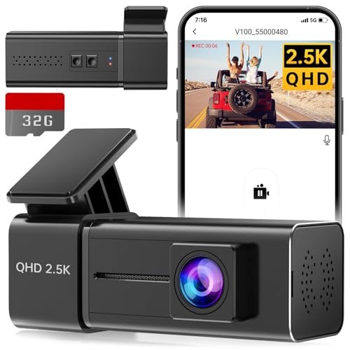 Dash Cam, 2.5K WiFi Dash Camera for Cars, E-YEEGER Mini...